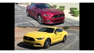 2015 Ford Mustang GT V-8 & 2015 Ford Mustang 2.3L EcoBoost vs Dodge Challenger RT Hemi