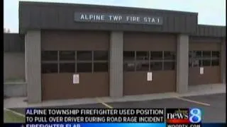 Firefighter suspended for use of lights