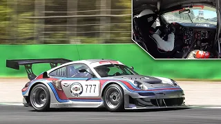 Porsche 997 GT2 RSR Bi-Turbo OnBoard at Monza Circuit!