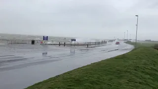 Storm Dennis hits Stokes Bay, England