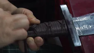 handle wrapping on viking sword