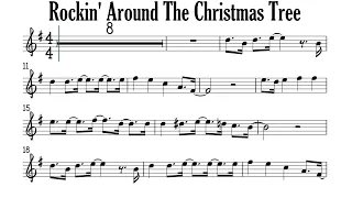 Rockin' Around The Christmas Tree Alto Sax Sheet Music Backing Track Play Along Partitura