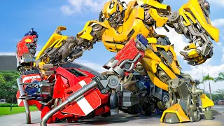 Transformers One (2024) | Optimus Prime vs Bumblebee Fight Scene | Paramount Pictures [HD]