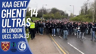 ULTRAS GHENT ’14 IN LONDON 🔵⚪️ QUARTER-FINAL Conference League West Ham vs KAA Gent 20.04.23 #UECL