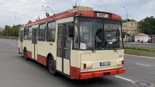 Autumn trip to Vilnius TV Tower in Skoda 14Tr Trolleybus Route 16