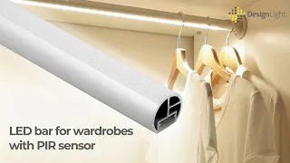 LED bar for wardrobe with PIR sensor - LED lighting for wardrobe - Design Light