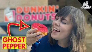 We Tried The GHOST PEPPER DONUT 🍩 at Dunkin' Donuts