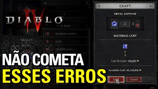 8 ERROS comuns PARA EVITAR em Diablo 4