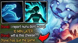 I locked in Ghost Cleanse Nunu and made the ENEMY Yone Rage Quit