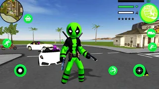 Green Pool Stickman Rope Hero Gangstar Crime Gameplay Walkthrough Part 1 (IOS/Android)