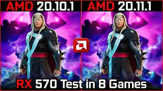 AMD Driver (20.10.1 vs 20.11.1) Test in 8 Games RX 570 in 2020