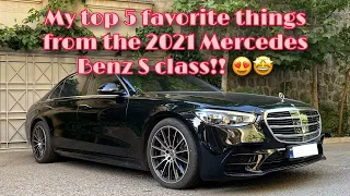 My top 5 favorite things from the 2021 Mercedes Benz S class!! 😍🤩 (part1) #shorts