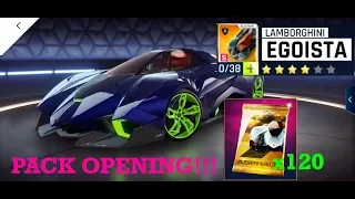 Asphalt 9: Opening 120 Lamborghini Egoista Packs!