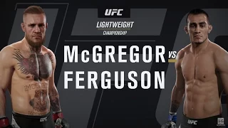 EA Sports UFC 2 PS4 - Conor McGregor vs Tony Ferguson Full Fight Gameplay [1080p/60fps]