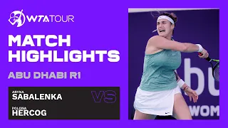 Aryna Sabalenka vs. Polona Hercog  | 2021 Abu Dhabi First Round | WTA Highlights