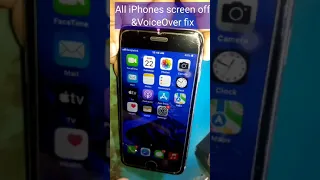 how to fix black screen and VoiceOver on iPhone & iPad #shorts