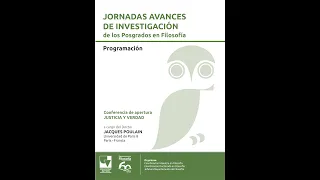 JORNADAS AVANCES DE INVESTIGACIÓN DE LOS POSGRADOS EN FILOSOFÍA - Día 1