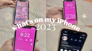 🌸 What’s in my iPhone 11 + iOS 16 Aesthetic Pink theme for Ladies App recommendation 🎀 | hel frae