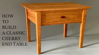 Build This Cherry End Table - Game Table - Woodworking  Lesson - Plans Available