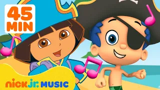 Dora, Bubble Guppies + More Sing About PIRATES! 🏴‍☠️ 45 Minutes | Nick Jr. Music