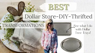BEST DOLLAR STORE DIY & THRIFTED TRANSFORMATIONS! SEE WHAT I DO WITH DOLLAR TREE TRAYS