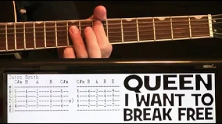 I Want To Break Free Chords & Guitar Tab with Guitar Lesson by Queen