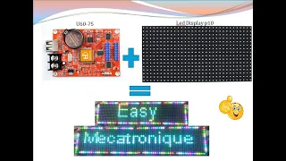 Easy Mecatronique : P10 RGB led display module, HD U60-75 Board #HuiduController #HDPlayer #HDSet