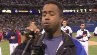 1995WS Gm1: Darius Rucker sings national anthem