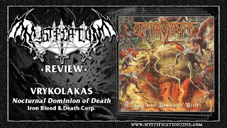 VRYKOLAKAS 'Nocturnal Dominion of Death' (Iron, Blood & Death Corp, 2024) | Post-Review