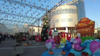 Craiova Christmas Market 4K on a Sunny Day | Craiova Romania Christmas Decoration 2022