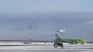 Аварийная посадка Ан-124 в аэропорту Новосибирска