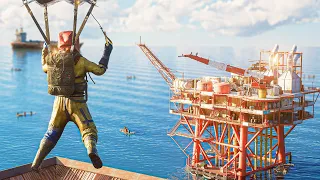 Parachuting From my Base to Oil Rig