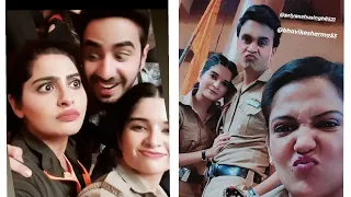 madam sir off screen masti Yukti kapoor Priyanshu Singh Bhavika Sharma Gulki Joshi on set