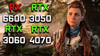 Horizon Forbidden West: RX 6600 - RTX 3050 - RTX 3060 - RTX 4070