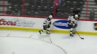 Ryan Suter during pre-game warm-up at the Wild @ Senators hockey game