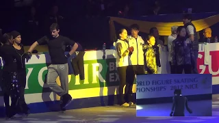 Yuzuru Hanyu Worlds 2012 Gala EX Practice - skaters reaction