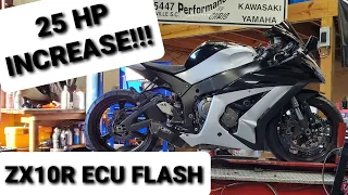 How to Gain 25 HP on your Kawasaki ZX10R with an ECU FLASH, and ONLY $200