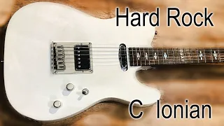 C Ionian Mode Guitar Backing Track | Hard Rock