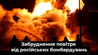 Забруднення повітря від російських бомбардувань