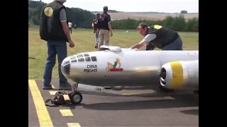 Incredible B 29 US Giant RC Bomber Displayed in  Michelstadt Germany