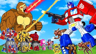 BEST TRANSFORMERS FIGHT SCENE CARTOON: Save My Dogs - Teams Kongs Fan, Bumblebee, Arcee Big Boods