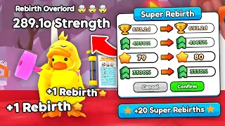 I MAXED Every NEW Super Rebirth and Became MEGA STRONG in Arm Wrestling Simulator