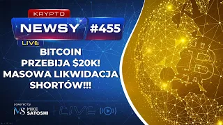 BITCOIN PRZEBIJA $20k! MASOWA LIKWIDACJA SHORTÓW! TWITTER PRACUJE NAD PORTFELE KRYPTO! REDDIT NFT!