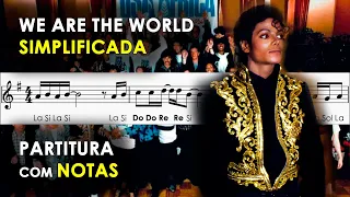 We Are the World | Partitura com Notas para Flauta Doce, Violino | USA for Africa