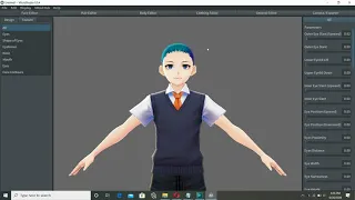 Vroid tutorial 1 Face Editor