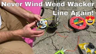 How To Put String on a String Trimmer Weedeater and Never Wind Weedwhacker Line Again