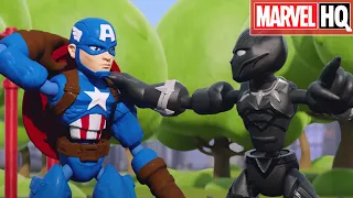 Hasbro Marvel Bend e Flex | Cap e Black Panther esercitano l'eroismo! | Marvel HQ Italia