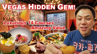 Vegas Hidden Gem! $70 Luxurious 14 course meal | Beluga caviar, seafoods, and more!
