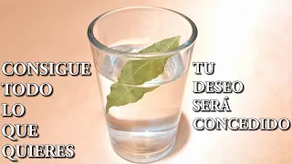 CONSIGUE TODO LO QUE QUIERES Con Un Vaso De Agua y Una Hoja De Laurel El Secreto Del vaso Con Agua