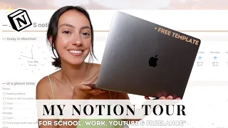 NOTION TOUR: How I Organize & Plan My Life 💡 📅 + Free Template!